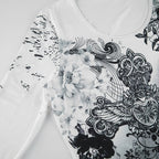 Graphic Print Gothic Slim T-shirt