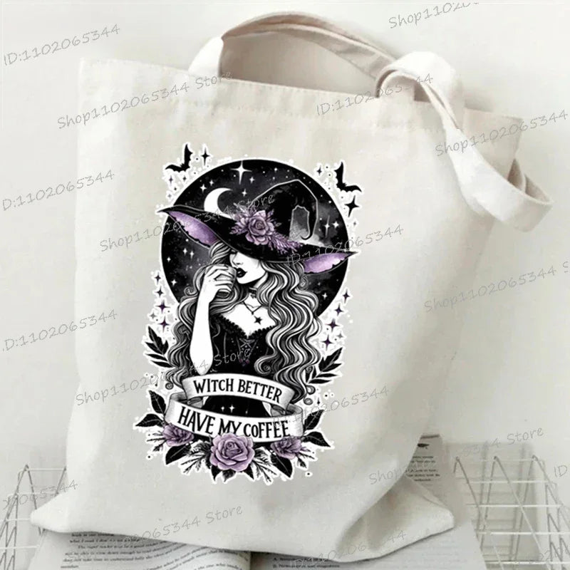Canvas Witch Gothic Shoulder Bag