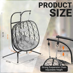 Double Egg Swing Chair with Stand