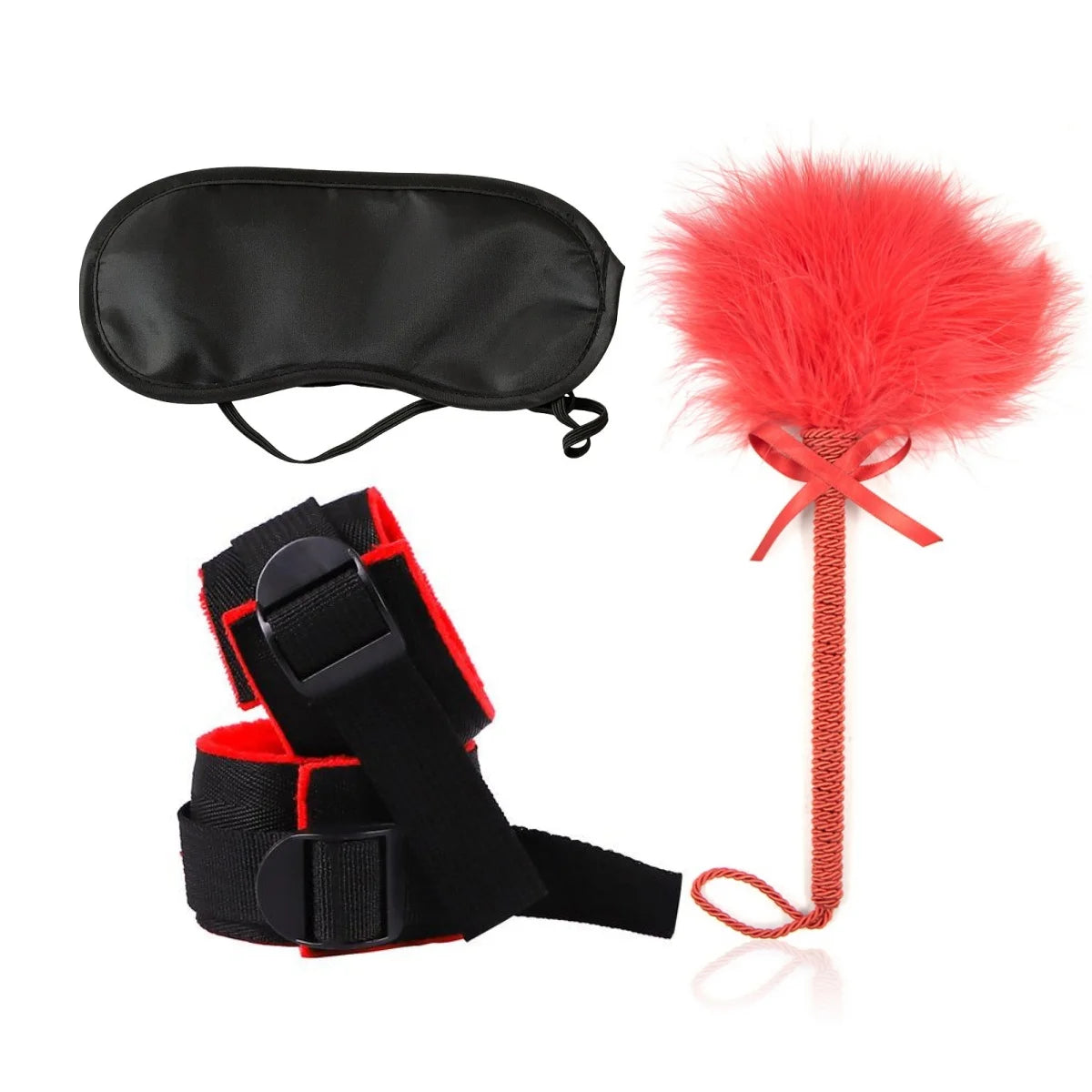 Adult  Leather Three Piece Bondage Set