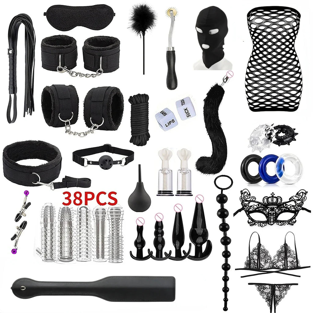 Sexy 11-Piece Adult Bondage Accessories