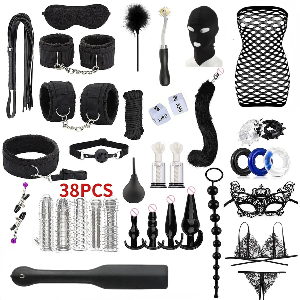 Sexy 11-Piece Adult Bondage Accessories