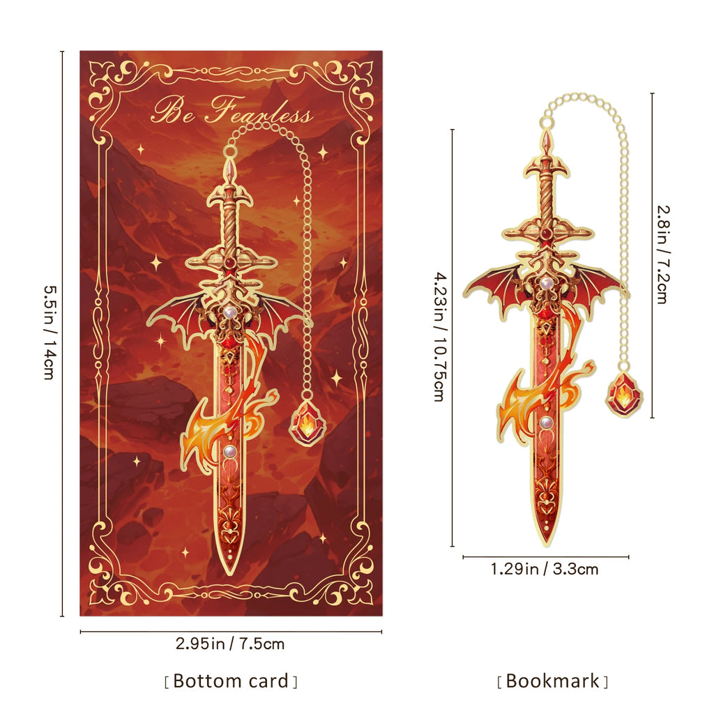4pcs Fantasy Sword Bookmarks