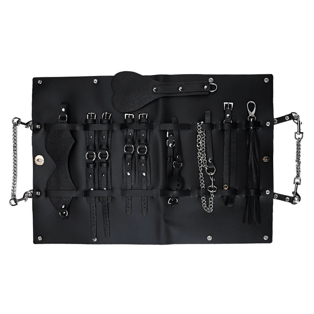 High quality BDSM Genuine Leather Bondage Set