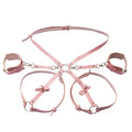 Adjustable Leather Bondage Set Waist Belt