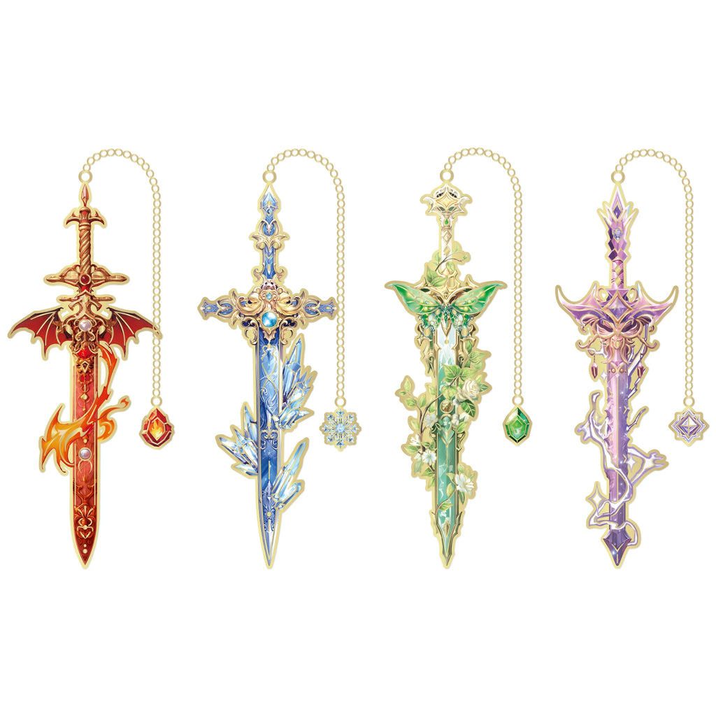 4pcs Fantasy Sword Bookmarks