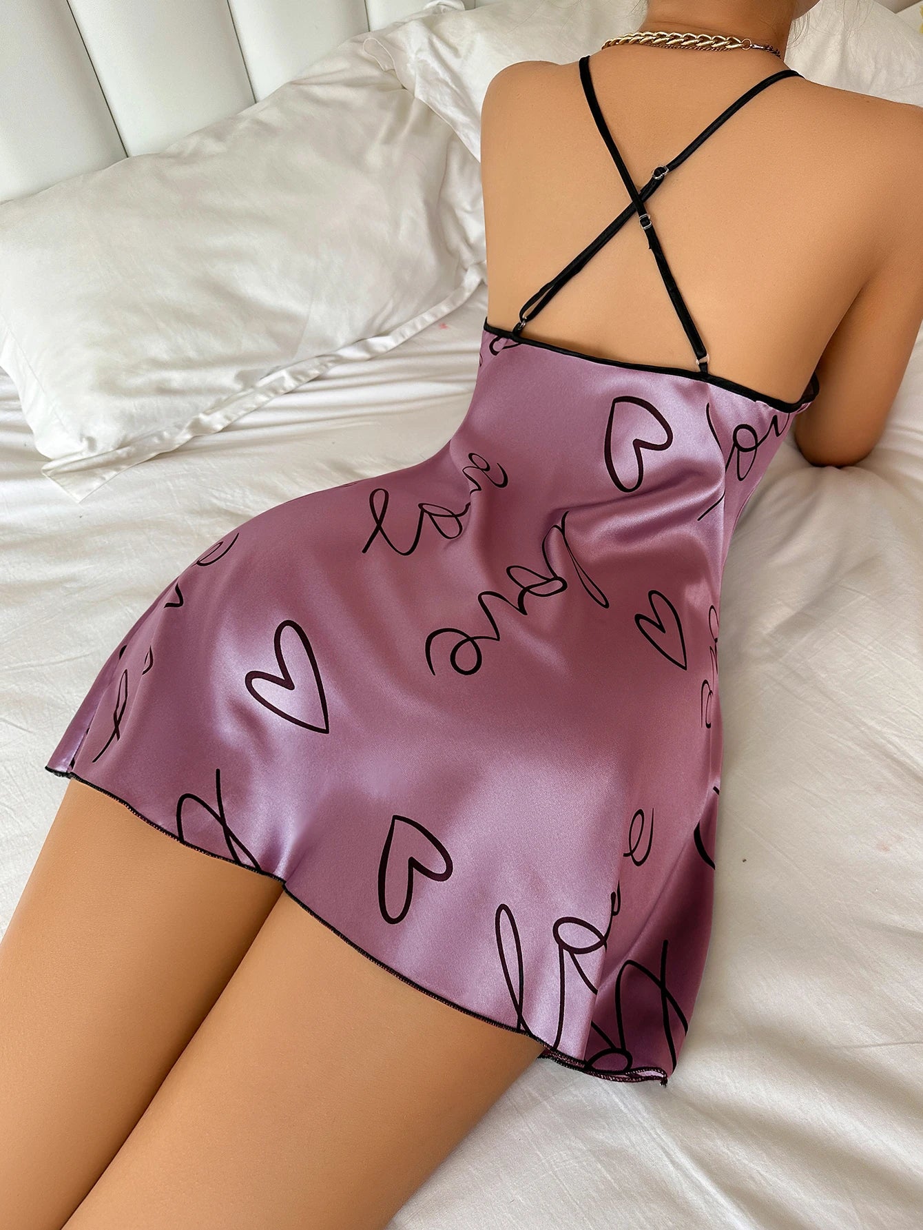 Casual Spaghetti Strap Sleep Dress