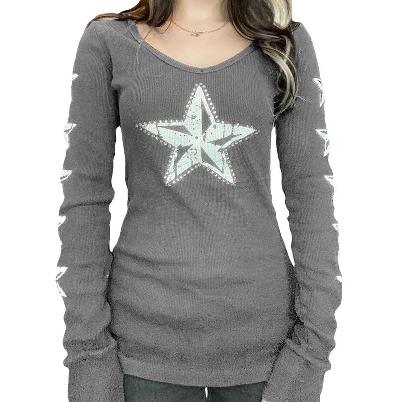 Graphic Print Gothic Slim T-shirt