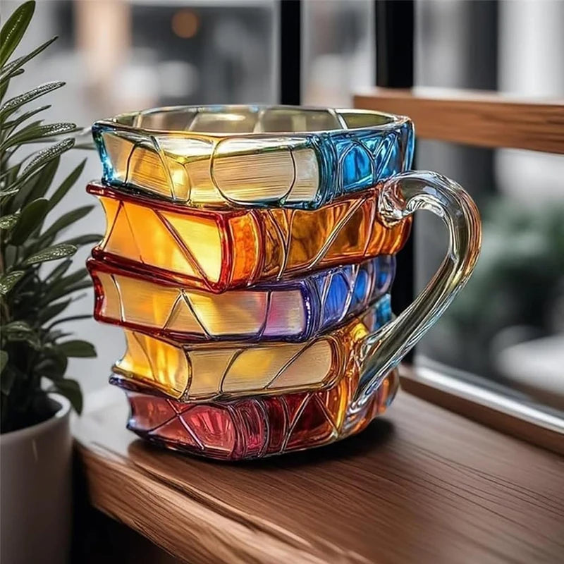Unique Painted Book Coffee Mug