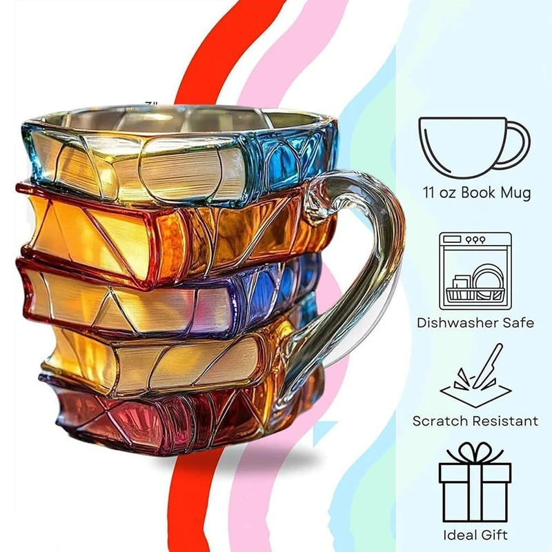 Unique Painted Book Coffee Mug