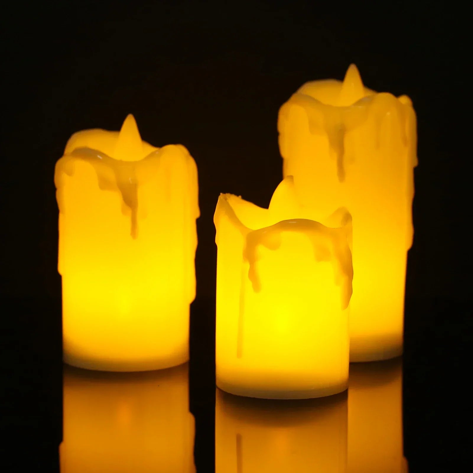 3Pc Dripping Wax Tea Light