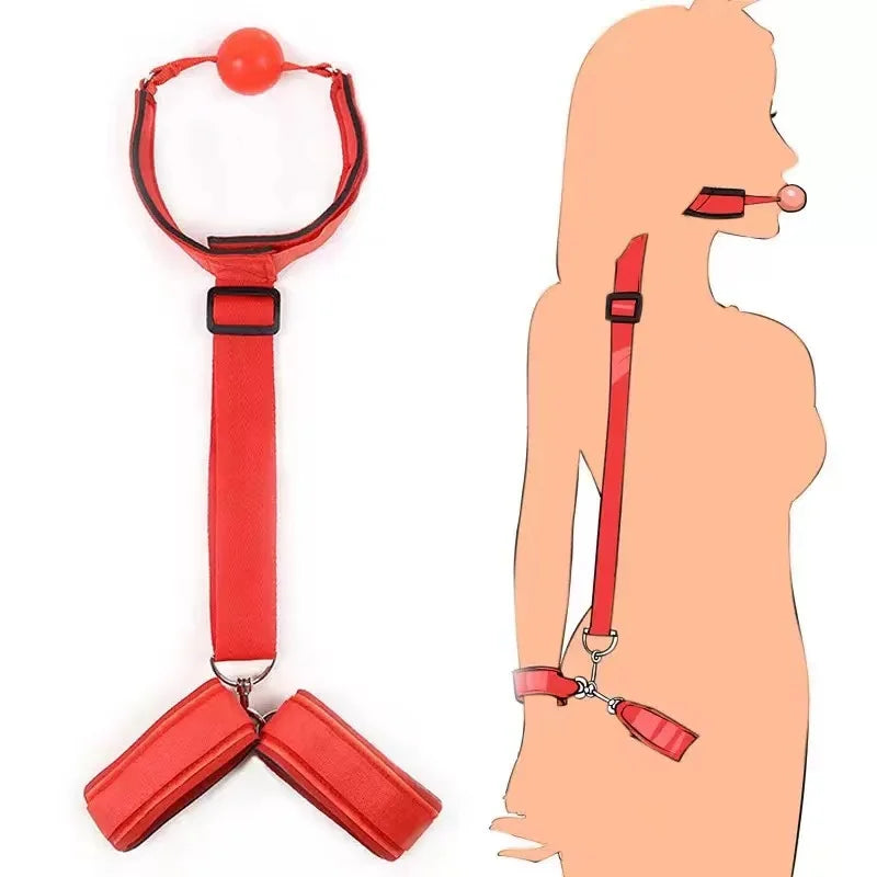 BDSM Handcuff Mouth Gag Sex Toy Set