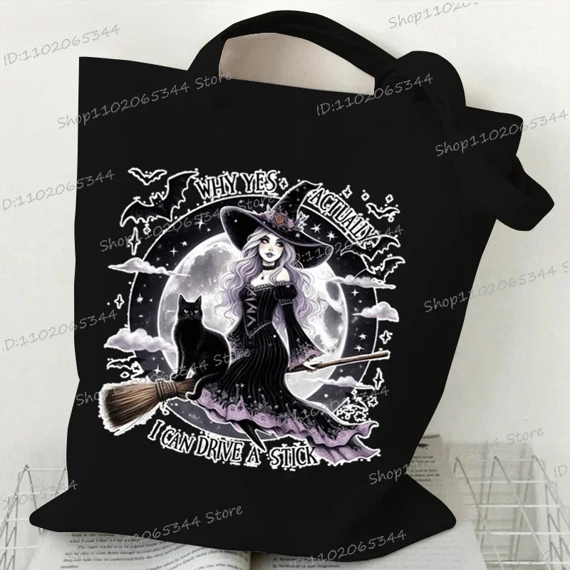Canvas Witch Gothic Shoulder Bag