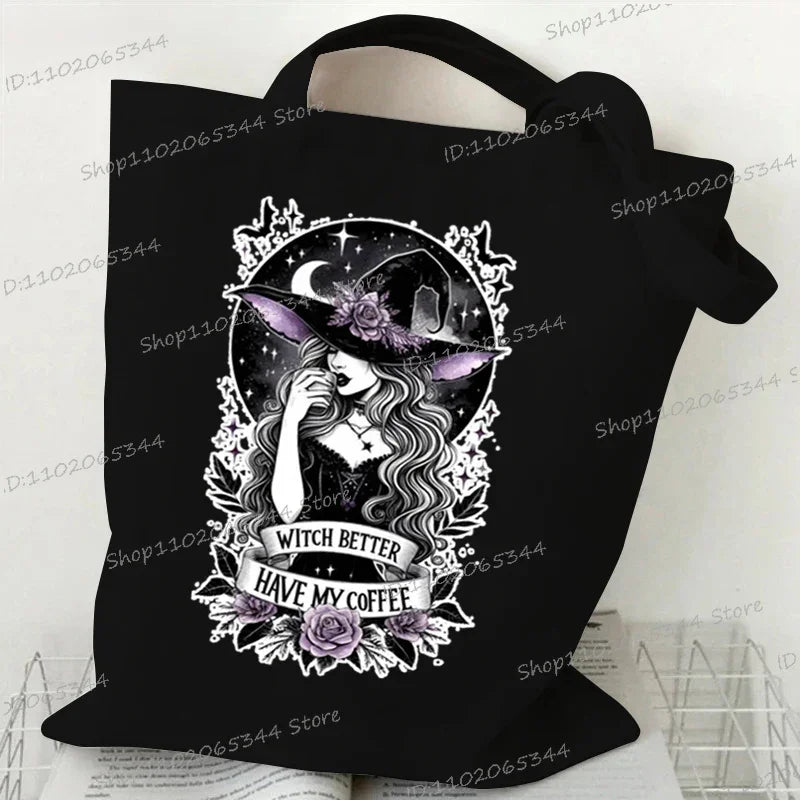 Canvas Witch Gothic Shoulder Bag