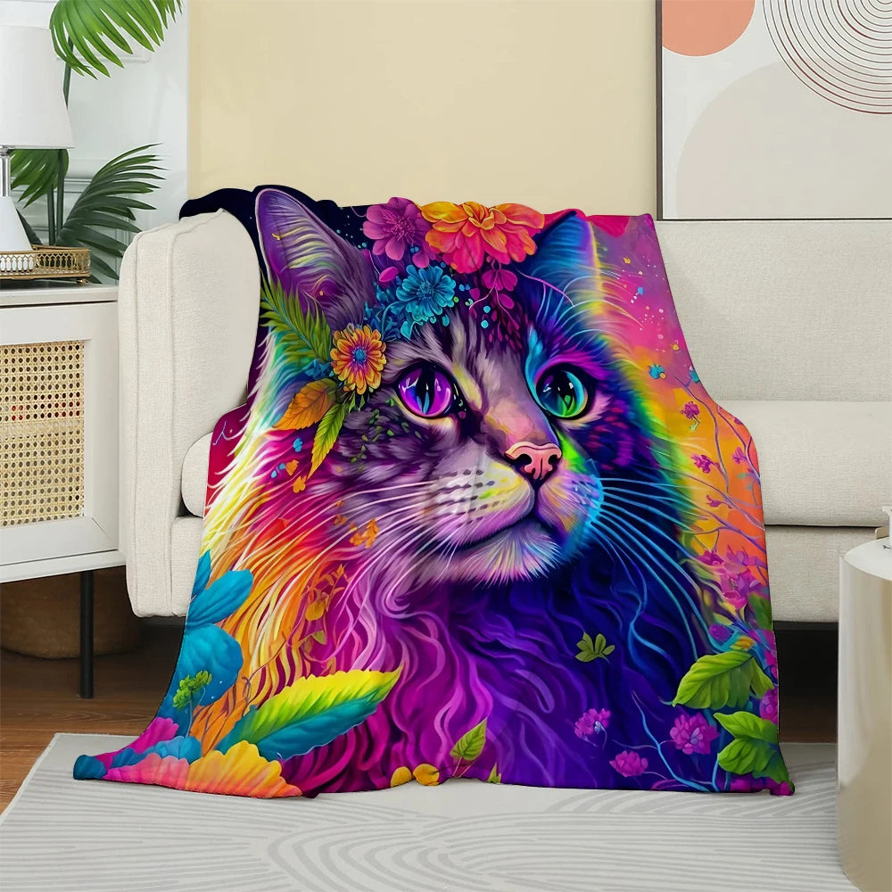 Wolf Print Soft Throw Blanket