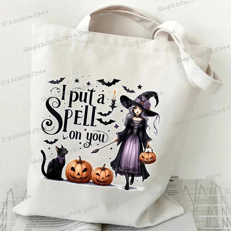 Canvas Witch Gothic Shoulder Bag