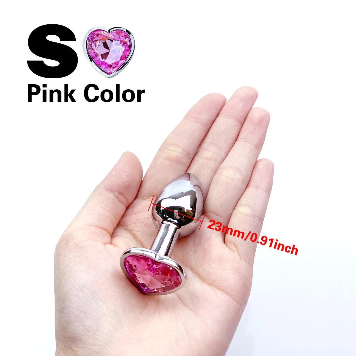 Metal Anal Heart Butt Plug Adult Toy