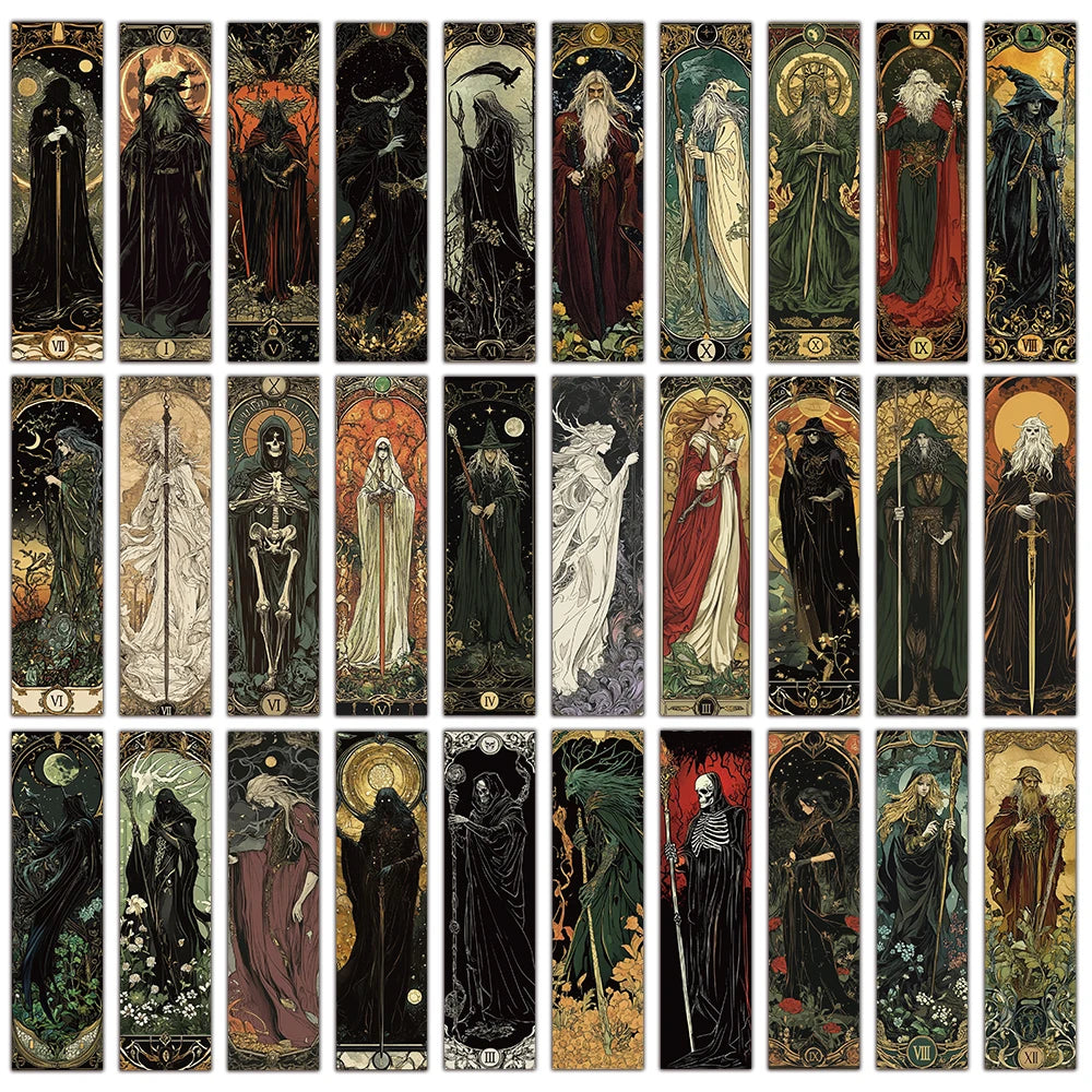 Gothic style Dark Wizard Bookmarks