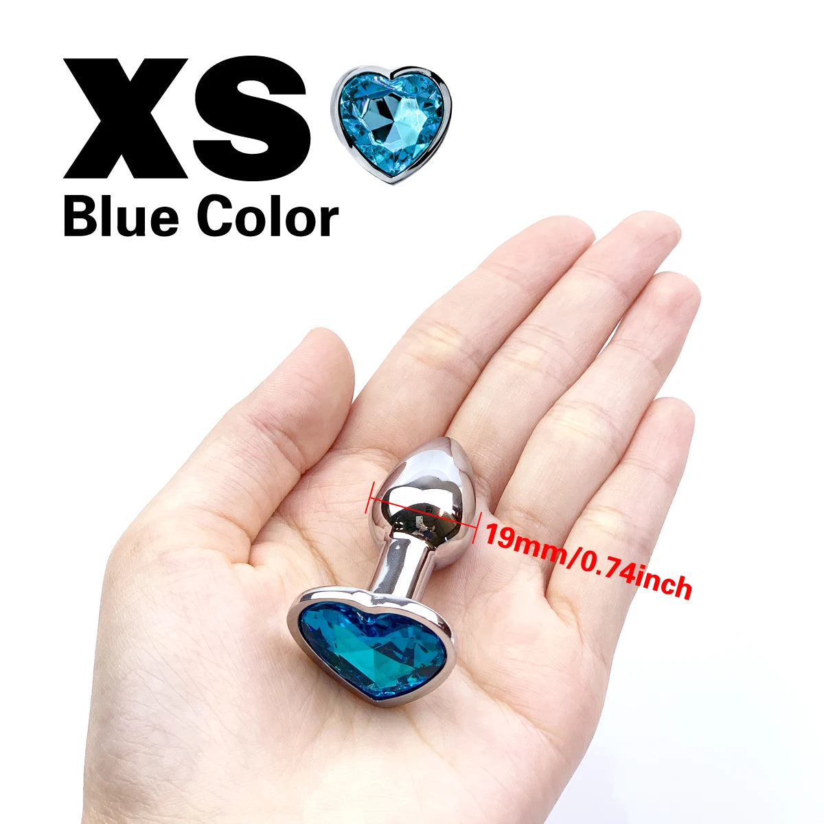 Metal Anal Heart Butt Plug Adult Toy