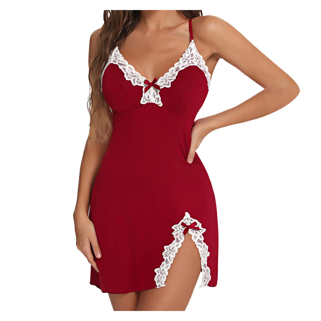 Sexy Silk and Lace Nightgown