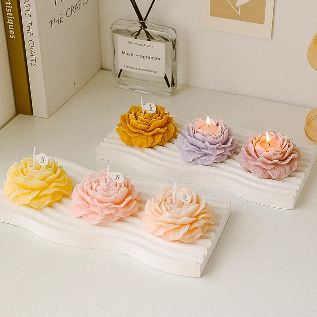 3D Peony Aromatic Candles