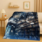 Magic Book Library Bookshelf Blanket