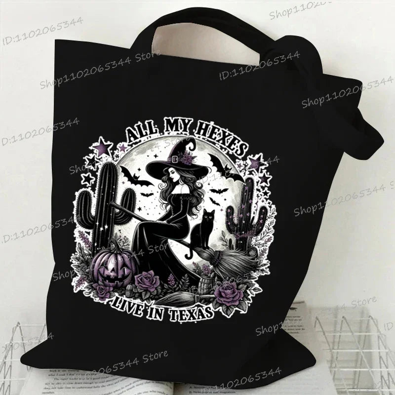 Canvas Witch Gothic Shoulder Bag