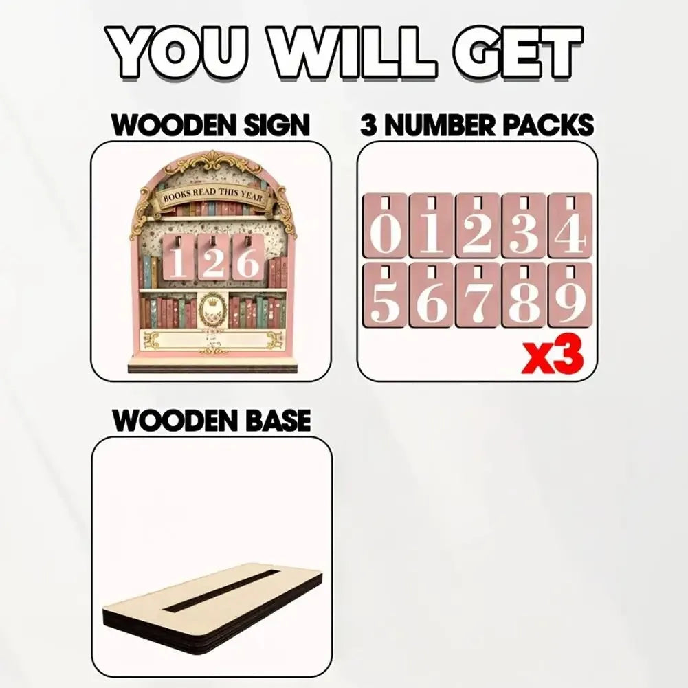 Desk Wooden Reading Tracker