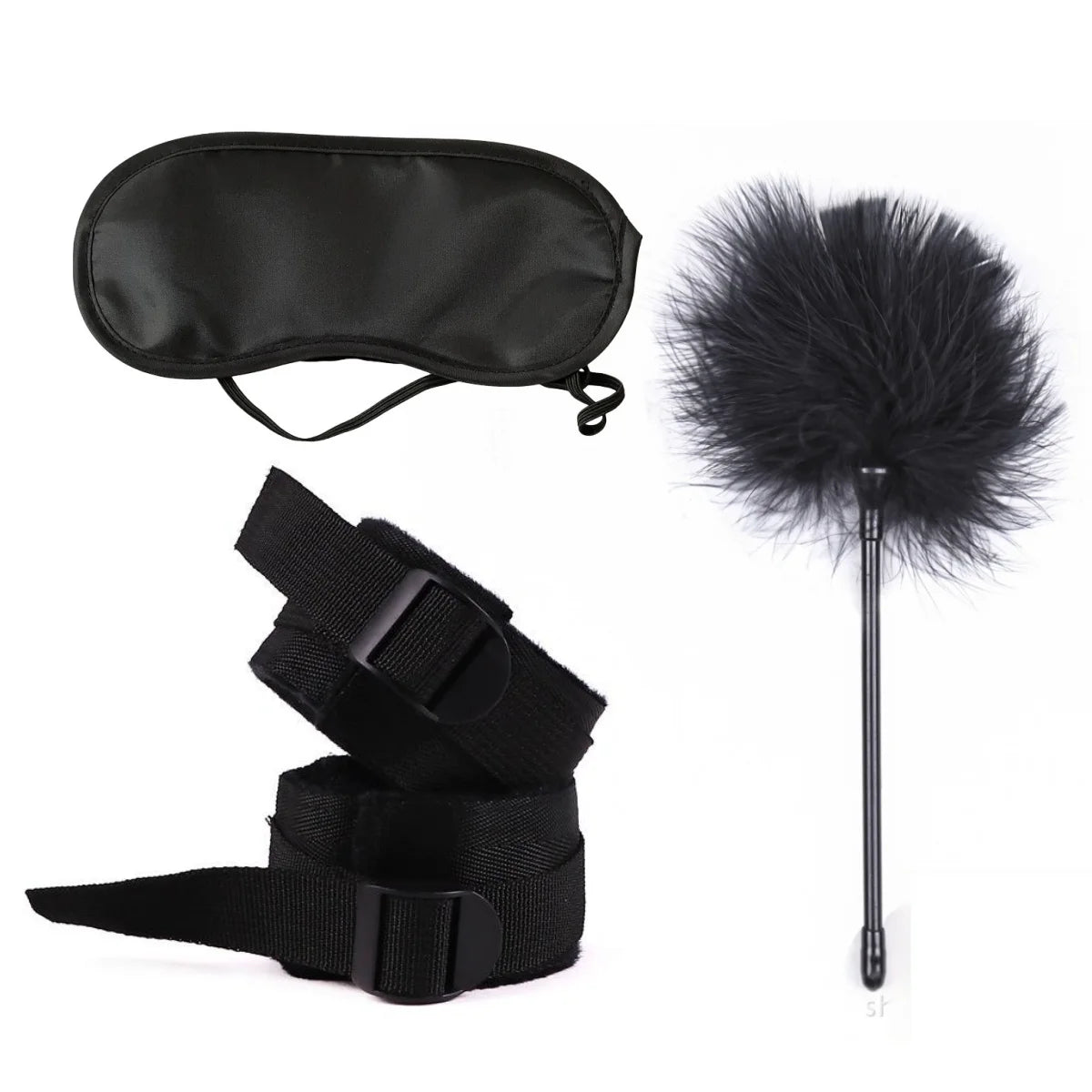 Adult  Leather Three Piece Bondage Set