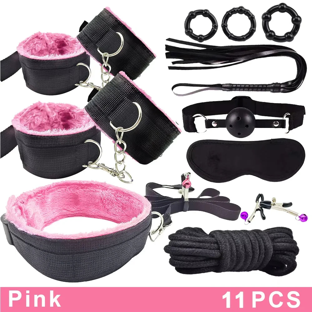 Sexy 11-Piece Adult Bondage Accessories