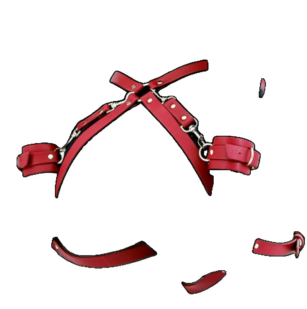 Adjustable Leather Bondage Set Waist Belt