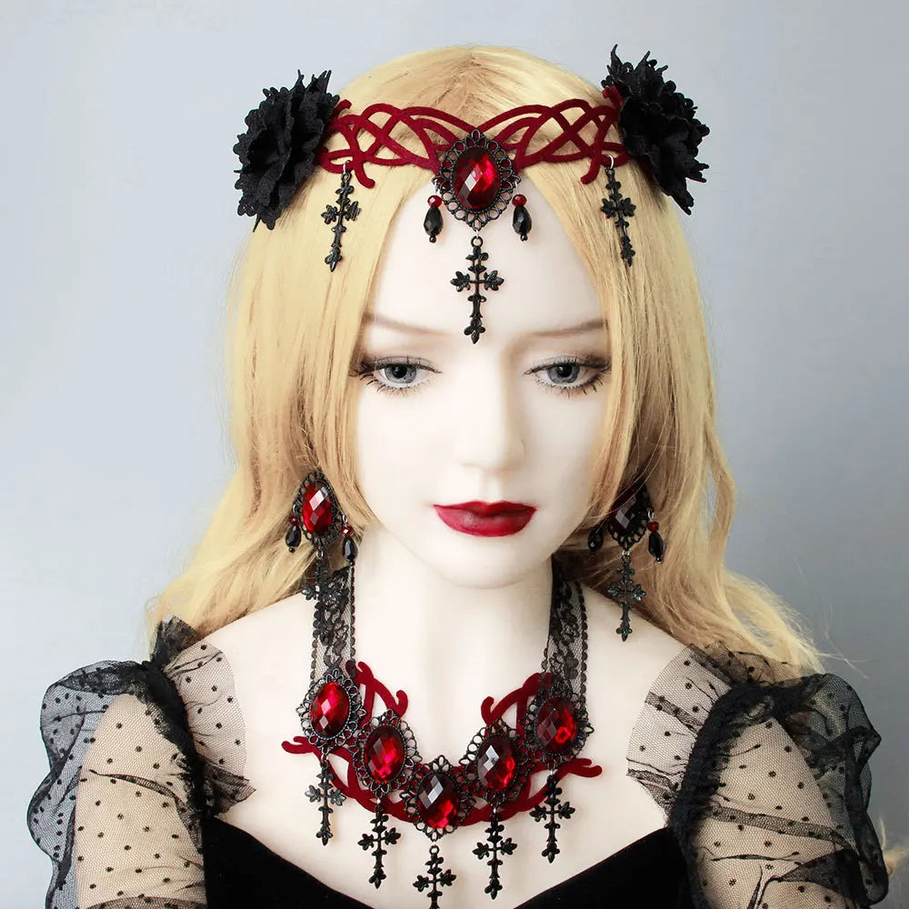 Gothic style Vampire Cross Headpiece
