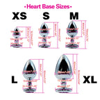 Metal Anal Heart Butt Plug Adult Toy