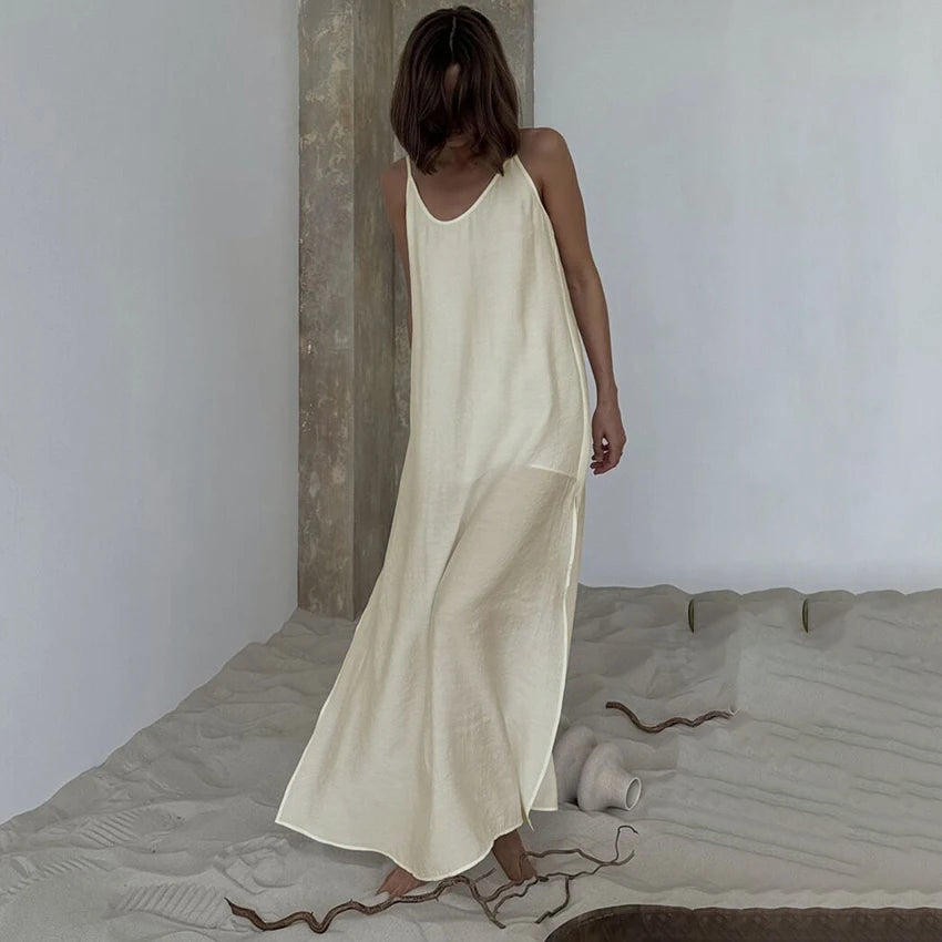 Long Dress Sleeveless Comfy Nightgown