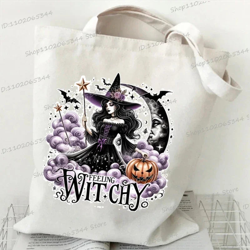 Canvas Witch Gothic Shoulder Bag