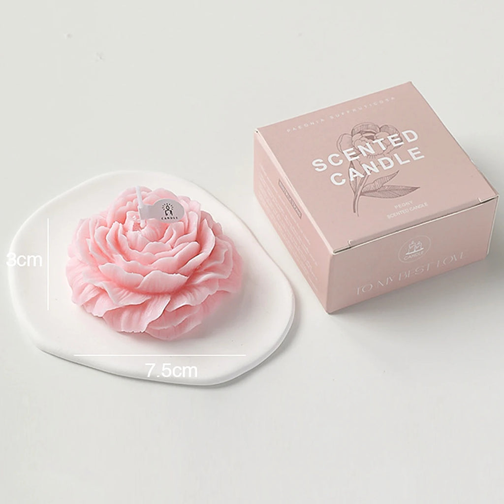 3D Peony Aromatic Candles