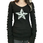 Graphic Print Gothic Slim T-shirt