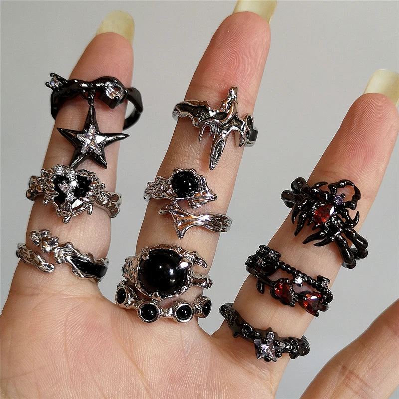 Gothic Black and Silver Jewelry