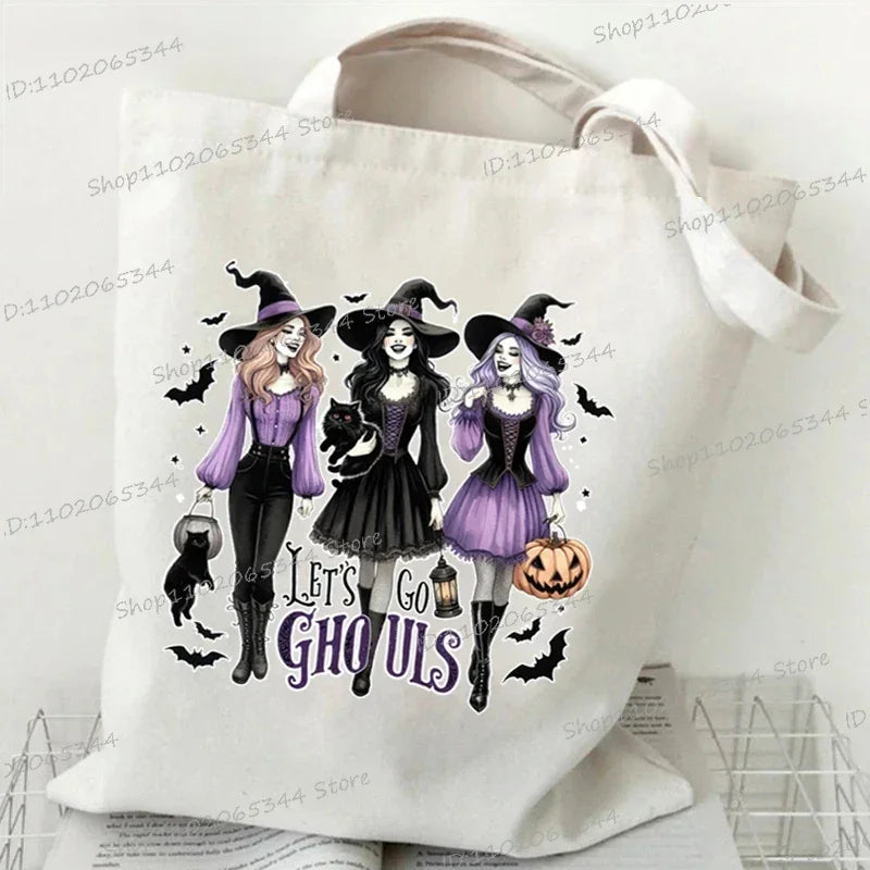Canvas Witch Gothic Shoulder Bag