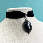 Gothic Vampire Cameo Pendant Choker