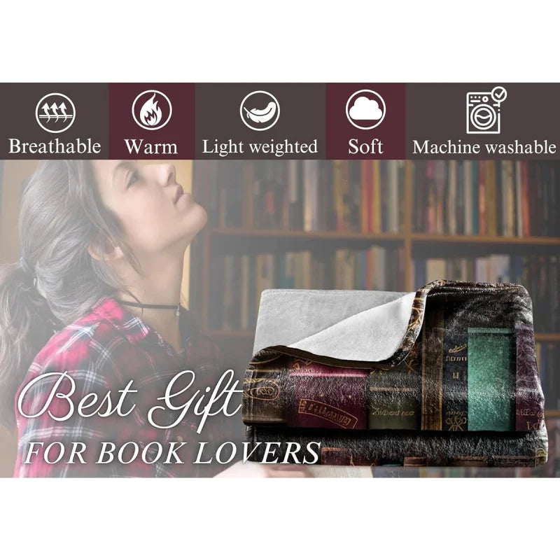 Book Lovers Throw Blanket