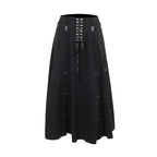 Gothic High Waist Bandage A-line Skirts