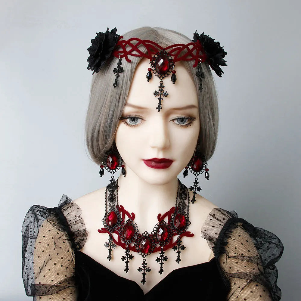 Gothic style Vampire Cross Headpiece