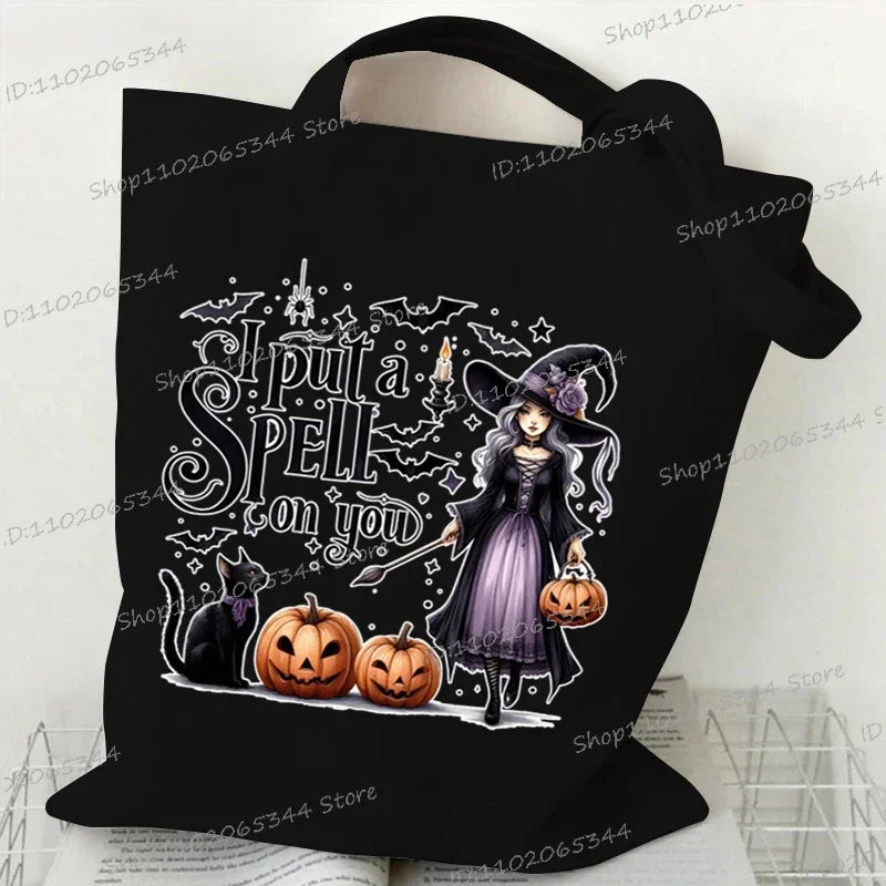 Canvas Witch Gothic Shoulder Bag