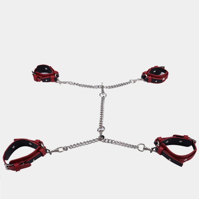 High quality BDSM Genuine Leather Bondage Set
