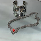 Emo Vampire Ankh Rosary Occult Vamp Bead Necklace Goth Punk Bat Cross Pendant Necklace Handmade Beaded Egyptian Tradgoth Jewelry
