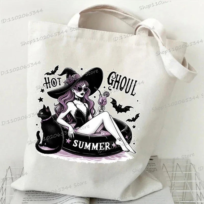 Canvas Witch Gothic Shoulder Bag