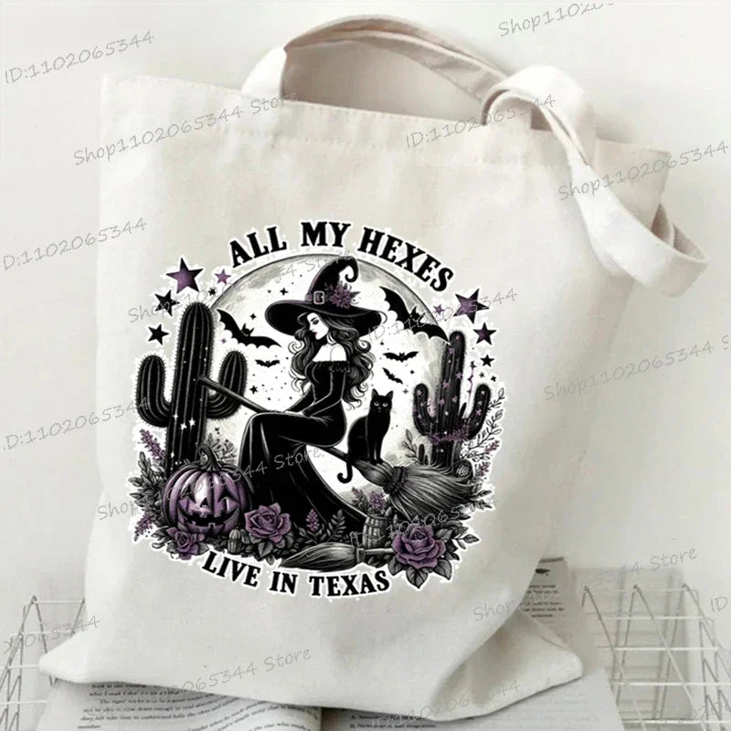 Canvas Witch Gothic Shoulder Bag