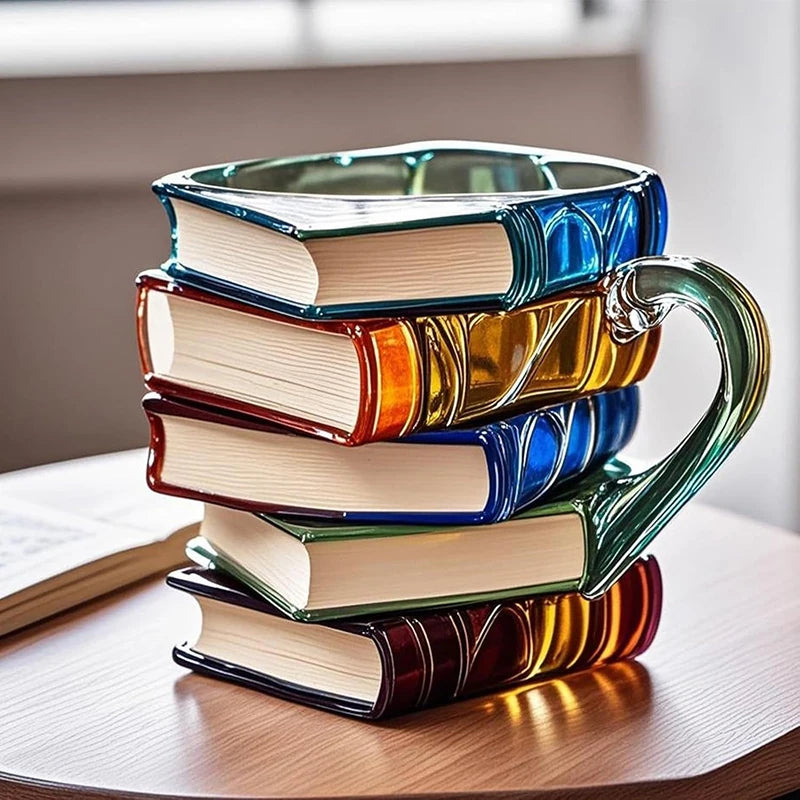Unique Painted Book Coffee Mug