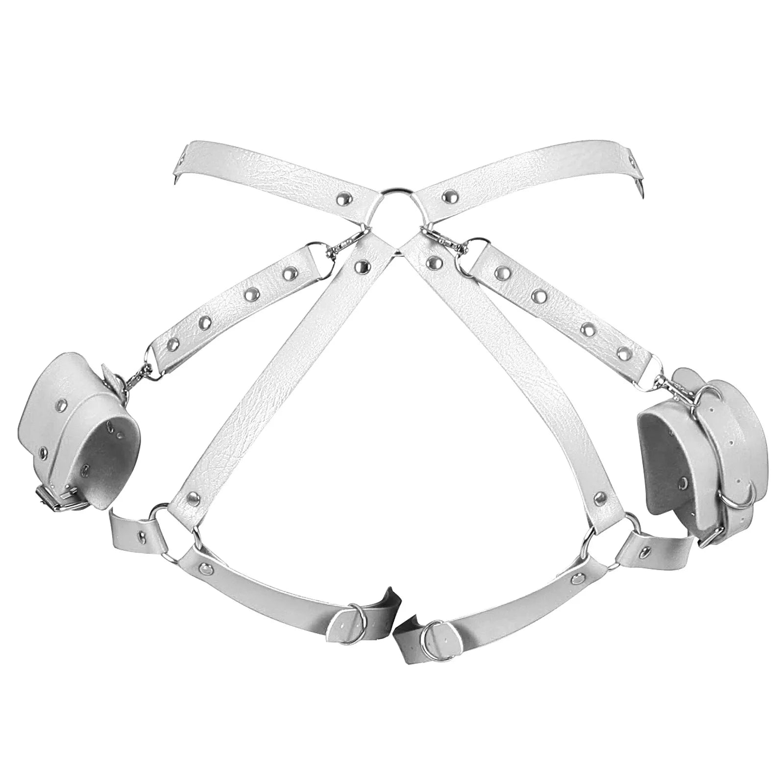 Adjustable Leather Bondage Set Waist Belt